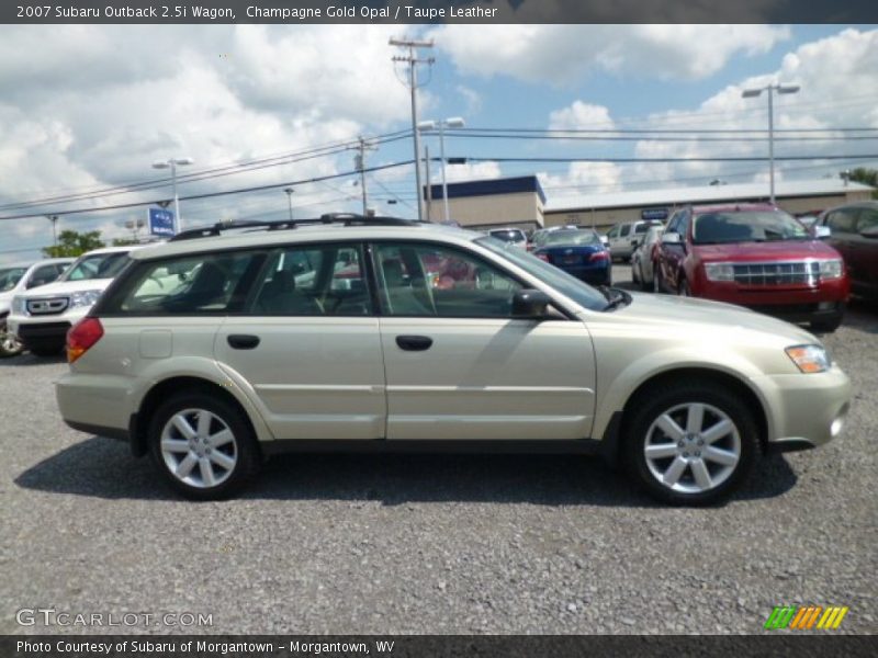 Champagne Gold Opal / Taupe Leather 2007 Subaru Outback 2.5i Wagon