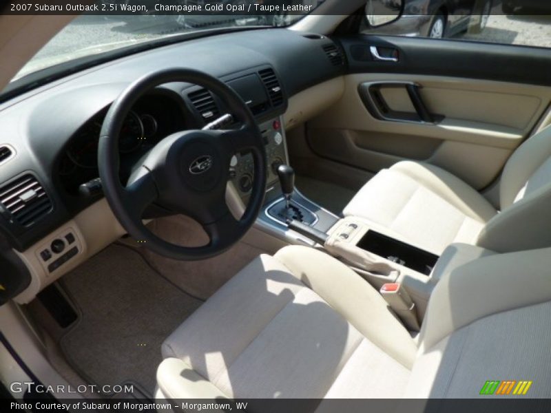 Taupe Leather Interior - 2007 Outback 2.5i Wagon 