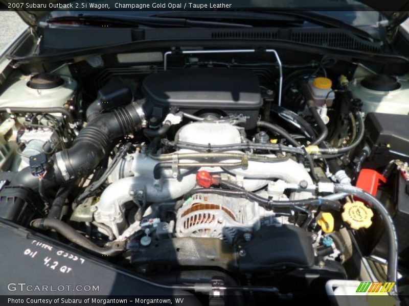  2007 Outback 2.5i Wagon Engine - 2.5 Liter SOHC 16-Valve VVT Flat 4 Cylinder