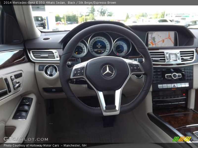 Black / Silk Beige/Espresso Brown 2014 Mercedes-Benz E 350 4Matic Sedan