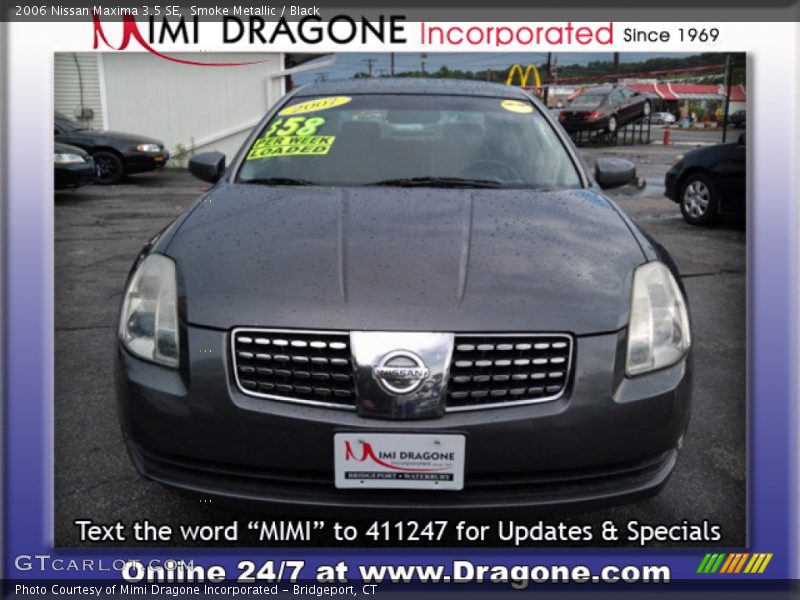 Smoke Metallic / Black 2006 Nissan Maxima 3.5 SE