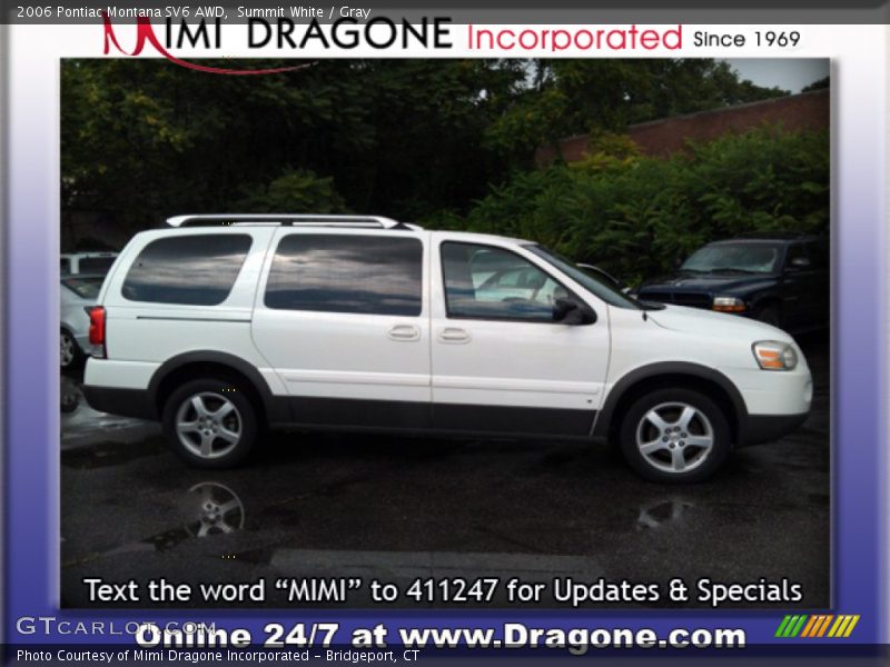 Summit White / Gray 2006 Pontiac Montana SV6 AWD