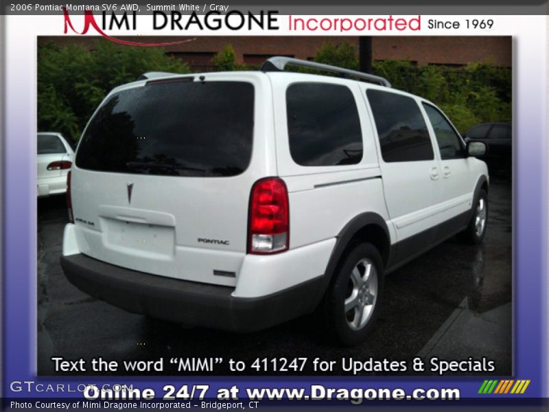 Summit White / Gray 2006 Pontiac Montana SV6 AWD