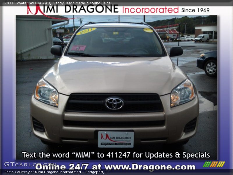 Sandy Beach Metallic / Sand Beige 2011 Toyota RAV4 I4 4WD