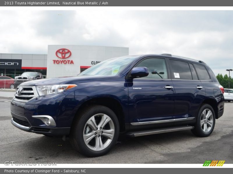 Nautical Blue Metallic / Ash 2013 Toyota Highlander Limited