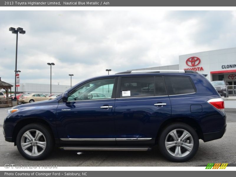 Nautical Blue Metallic / Ash 2013 Toyota Highlander Limited