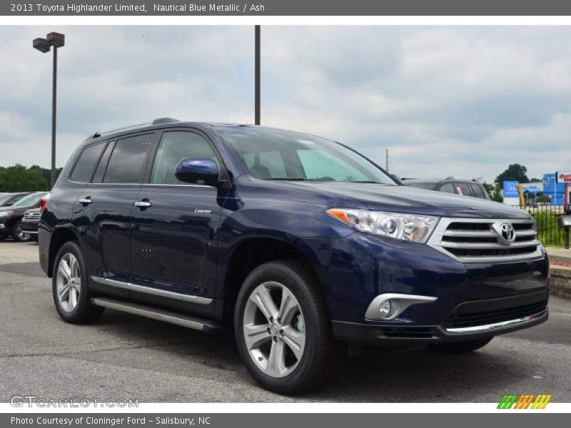 Nautical Blue Metallic / Ash 2013 Toyota Highlander Limited