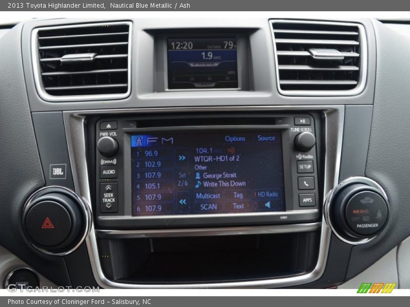 Nautical Blue Metallic / Ash 2013 Toyota Highlander Limited