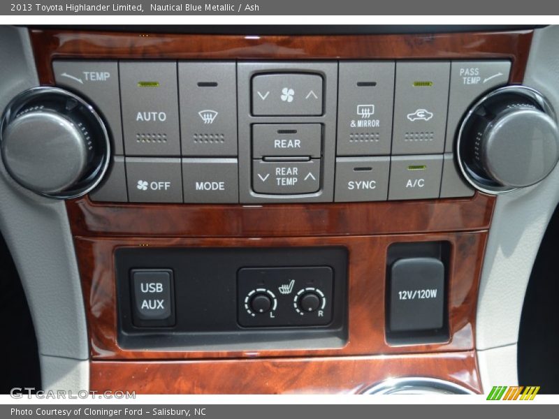 Nautical Blue Metallic / Ash 2013 Toyota Highlander Limited