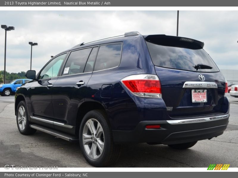 Nautical Blue Metallic / Ash 2013 Toyota Highlander Limited