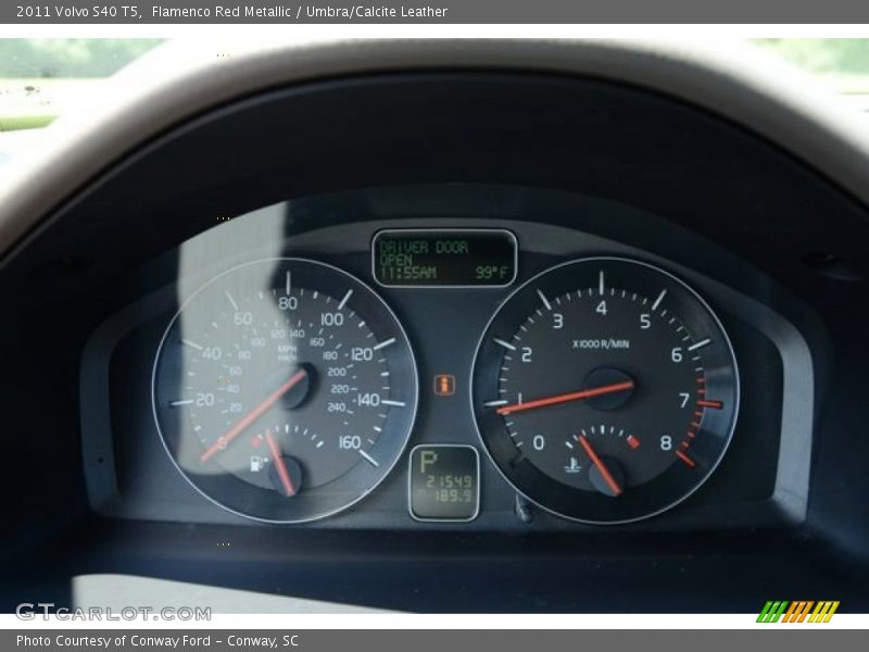 Flamenco Red Metallic / Umbra/Calcite Leather 2011 Volvo S40 T5