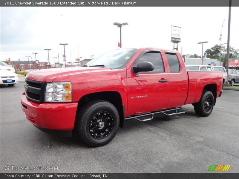 Victory Red / Dark Titanium 2011 Chevrolet Silverado 1500 Extended Cab