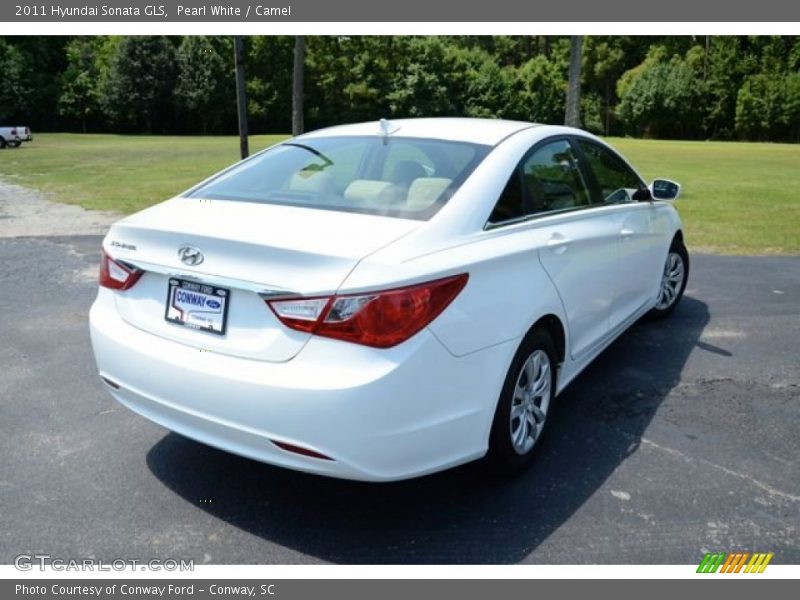 Pearl White / Camel 2011 Hyundai Sonata GLS