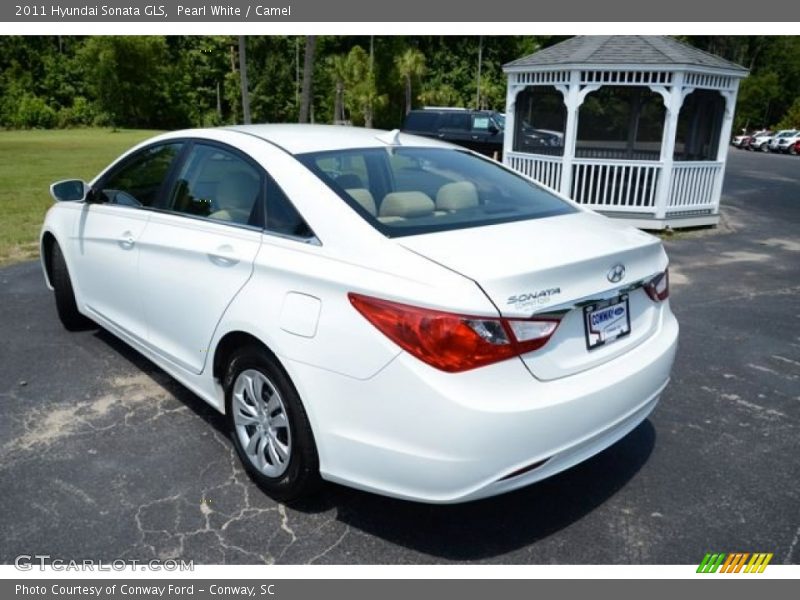 Pearl White / Camel 2011 Hyundai Sonata GLS