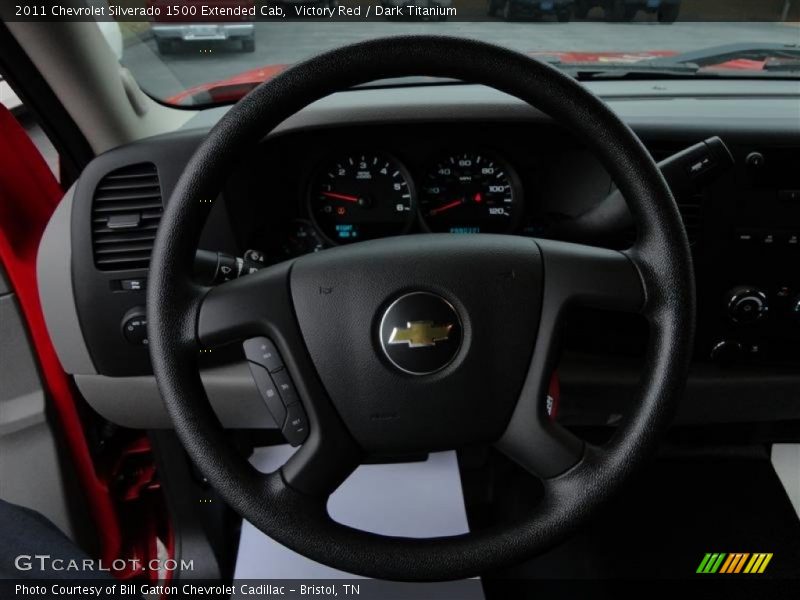 Victory Red / Dark Titanium 2011 Chevrolet Silverado 1500 Extended Cab