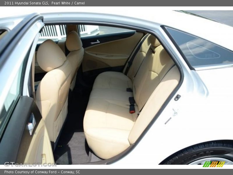 Pearl White / Camel 2011 Hyundai Sonata GLS