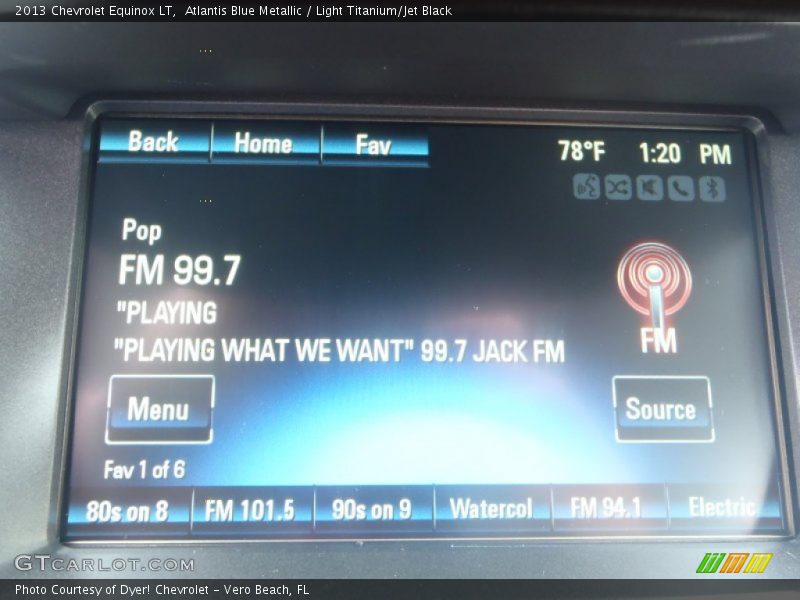 Atlantis Blue Metallic / Light Titanium/Jet Black 2013 Chevrolet Equinox LT