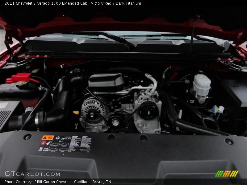 Victory Red / Dark Titanium 2011 Chevrolet Silverado 1500 Extended Cab