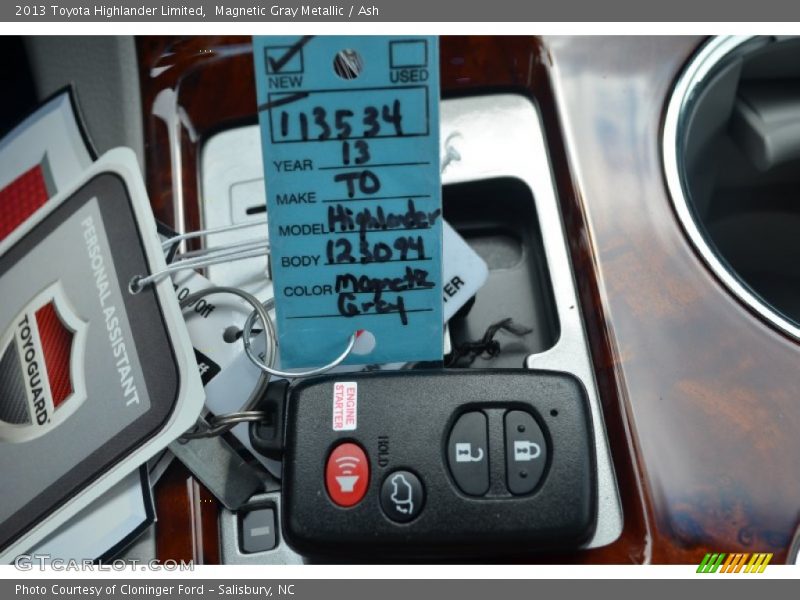 Magnetic Gray Metallic / Ash 2013 Toyota Highlander Limited