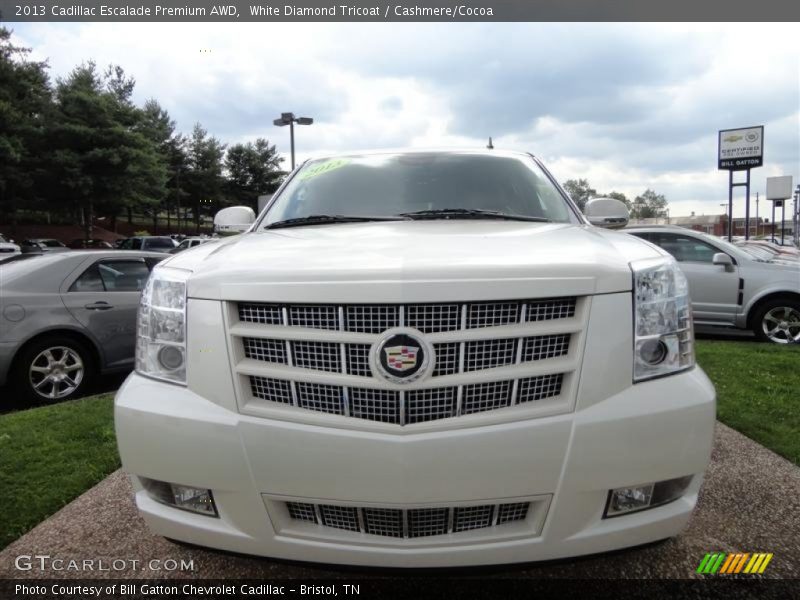 White Diamond Tricoat / Cashmere/Cocoa 2013 Cadillac Escalade Premium AWD