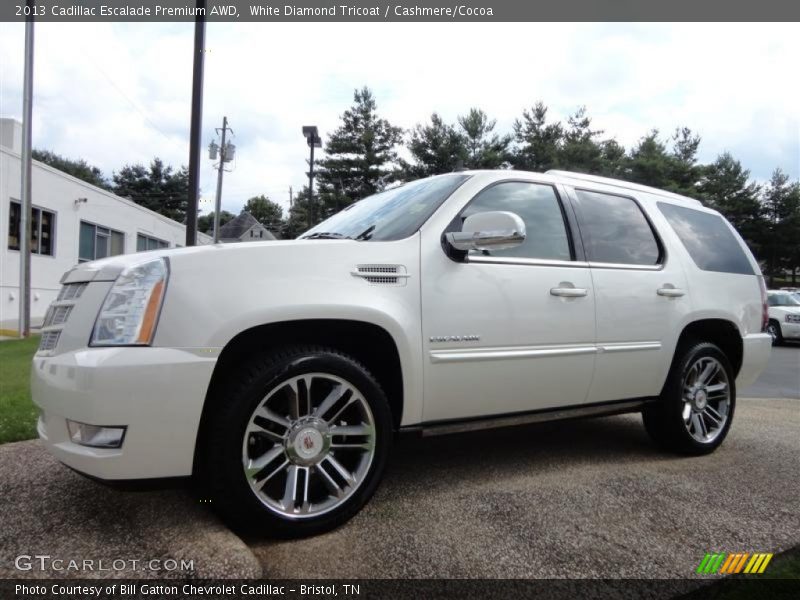 White Diamond Tricoat / Cashmere/Cocoa 2013 Cadillac Escalade Premium AWD