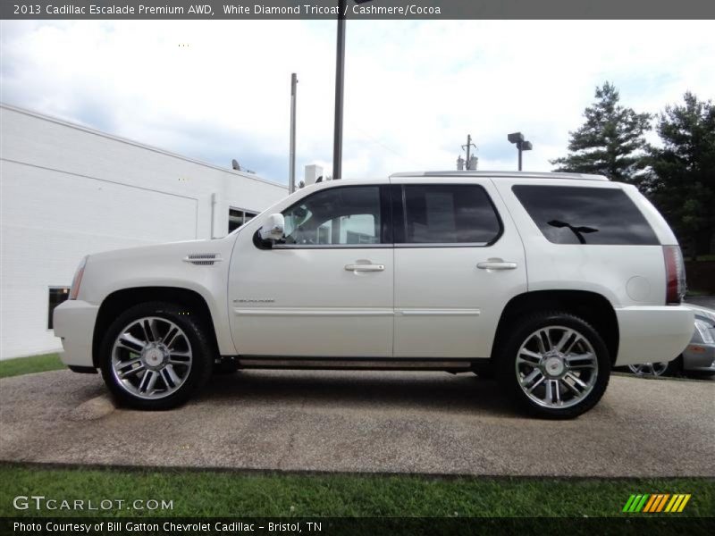 White Diamond Tricoat / Cashmere/Cocoa 2013 Cadillac Escalade Premium AWD