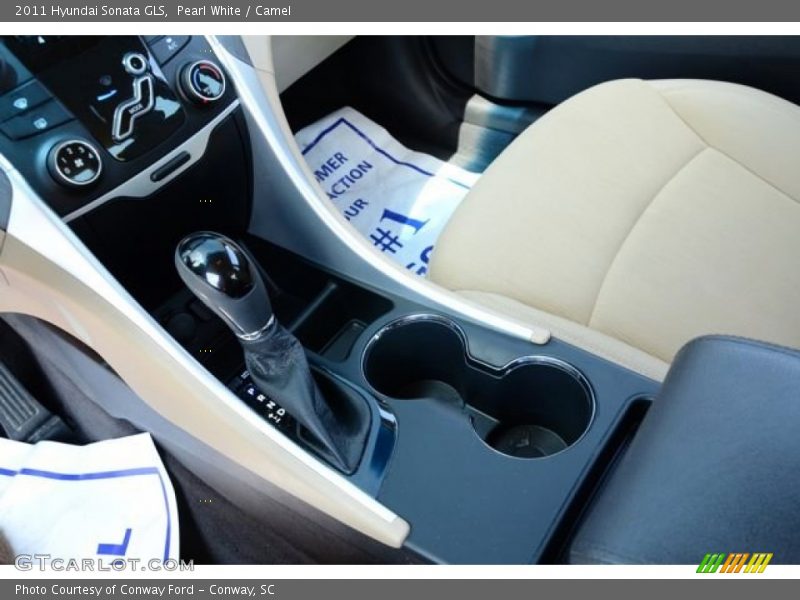 Pearl White / Camel 2011 Hyundai Sonata GLS