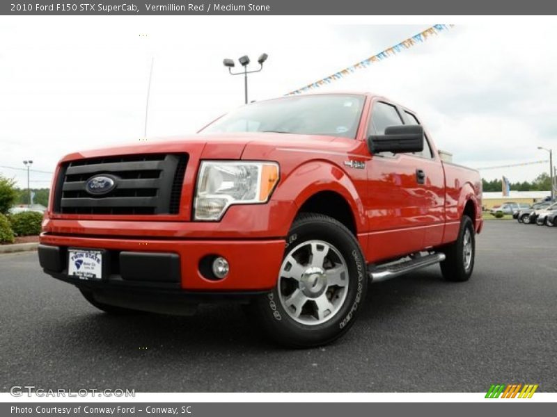 Vermillion Red / Medium Stone 2010 Ford F150 STX SuperCab