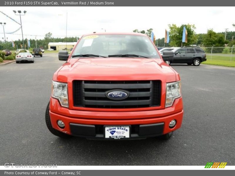 Vermillion Red / Medium Stone 2010 Ford F150 STX SuperCab