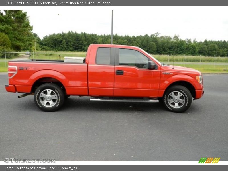 Vermillion Red / Medium Stone 2010 Ford F150 STX SuperCab