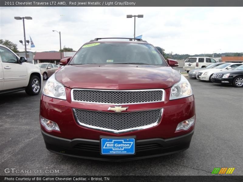 Red Jewel Metallic / Light Gray/Ebony 2011 Chevrolet Traverse LTZ AWD
