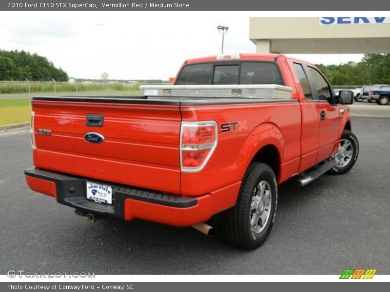 Vermillion Red / Medium Stone 2010 Ford F150 STX SuperCab