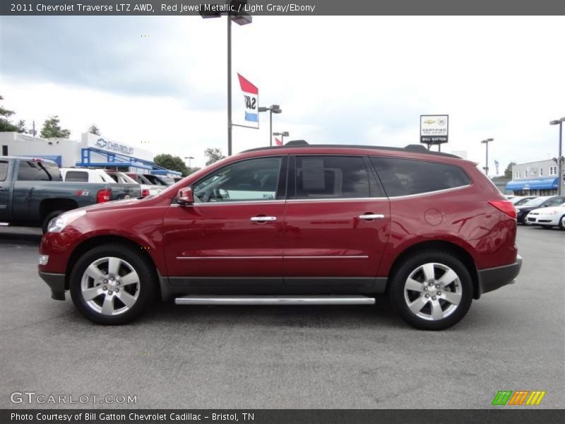 Red Jewel Metallic / Light Gray/Ebony 2011 Chevrolet Traverse LTZ AWD