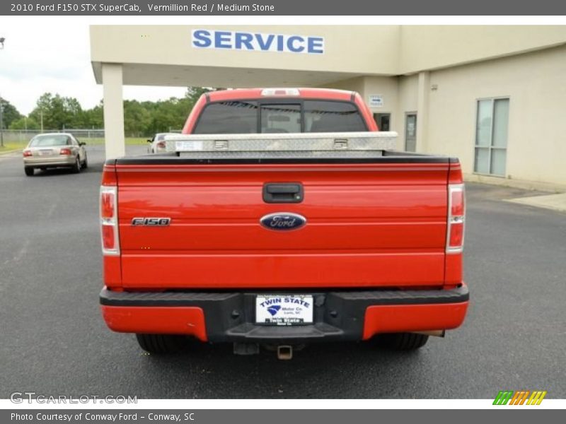 Vermillion Red / Medium Stone 2010 Ford F150 STX SuperCab