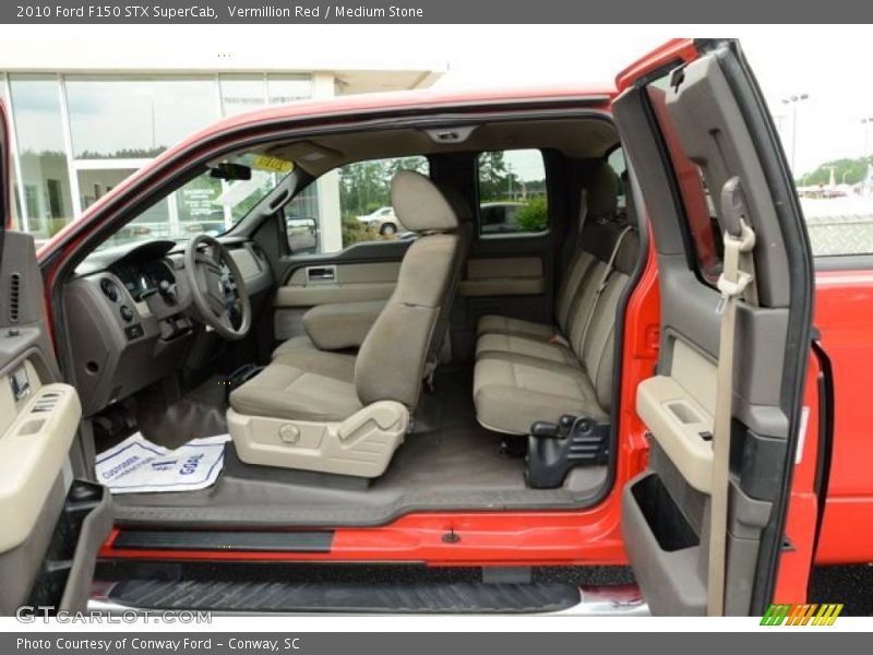 Vermillion Red / Medium Stone 2010 Ford F150 STX SuperCab
