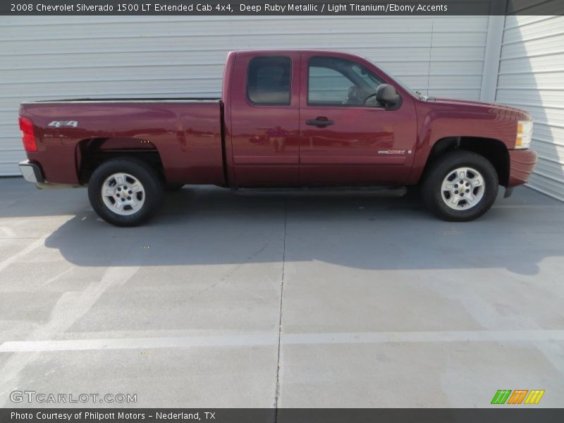 Deep Ruby Metallic / Light Titanium/Ebony Accents 2008 Chevrolet Silverado 1500 LT Extended Cab 4x4