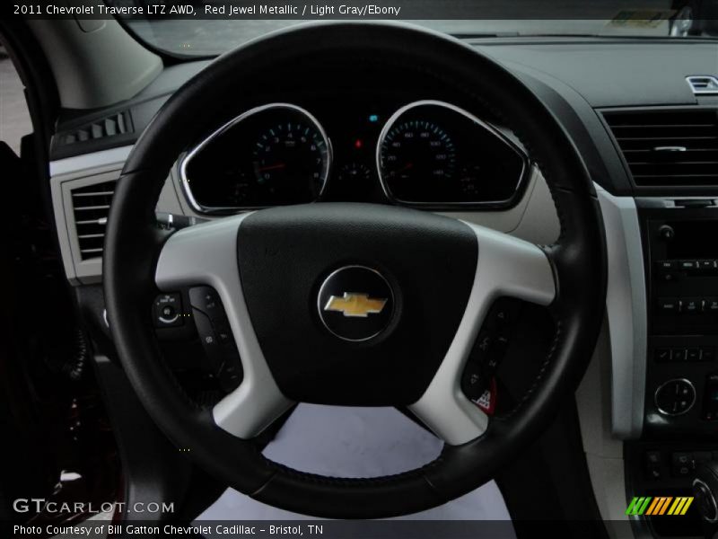 Red Jewel Metallic / Light Gray/Ebony 2011 Chevrolet Traverse LTZ AWD