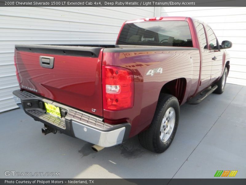 Deep Ruby Metallic / Light Titanium/Ebony Accents 2008 Chevrolet Silverado 1500 LT Extended Cab 4x4