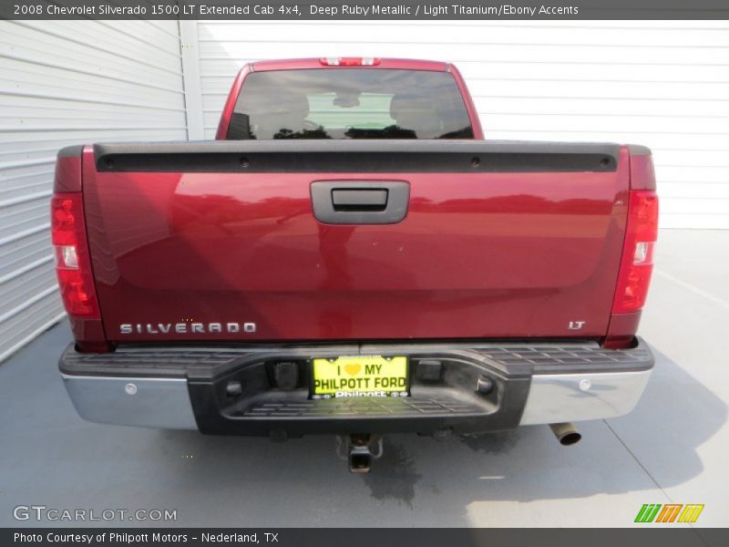 Deep Ruby Metallic / Light Titanium/Ebony Accents 2008 Chevrolet Silverado 1500 LT Extended Cab 4x4