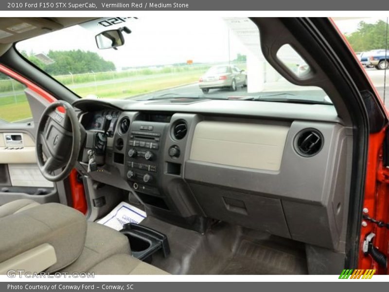 Vermillion Red / Medium Stone 2010 Ford F150 STX SuperCab