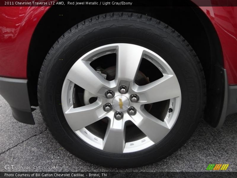 Red Jewel Metallic / Light Gray/Ebony 2011 Chevrolet Traverse LTZ AWD