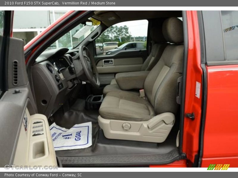 Vermillion Red / Medium Stone 2010 Ford F150 STX SuperCab