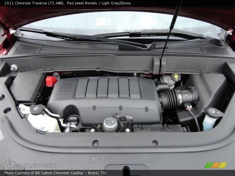 Red Jewel Metallic / Light Gray/Ebony 2011 Chevrolet Traverse LTZ AWD