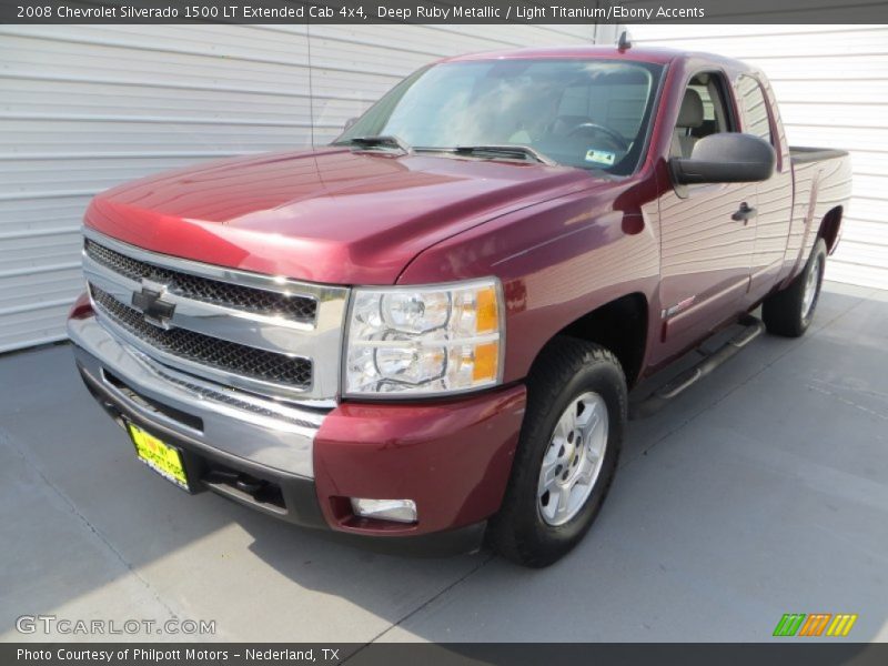 Deep Ruby Metallic / Light Titanium/Ebony Accents 2008 Chevrolet Silverado 1500 LT Extended Cab 4x4