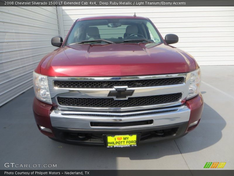 Deep Ruby Metallic / Light Titanium/Ebony Accents 2008 Chevrolet Silverado 1500 LT Extended Cab 4x4
