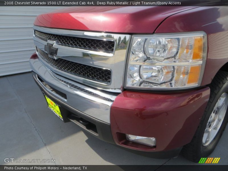 Deep Ruby Metallic / Light Titanium/Ebony Accents 2008 Chevrolet Silverado 1500 LT Extended Cab 4x4