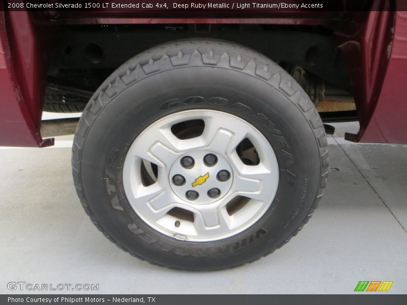 Deep Ruby Metallic / Light Titanium/Ebony Accents 2008 Chevrolet Silverado 1500 LT Extended Cab 4x4