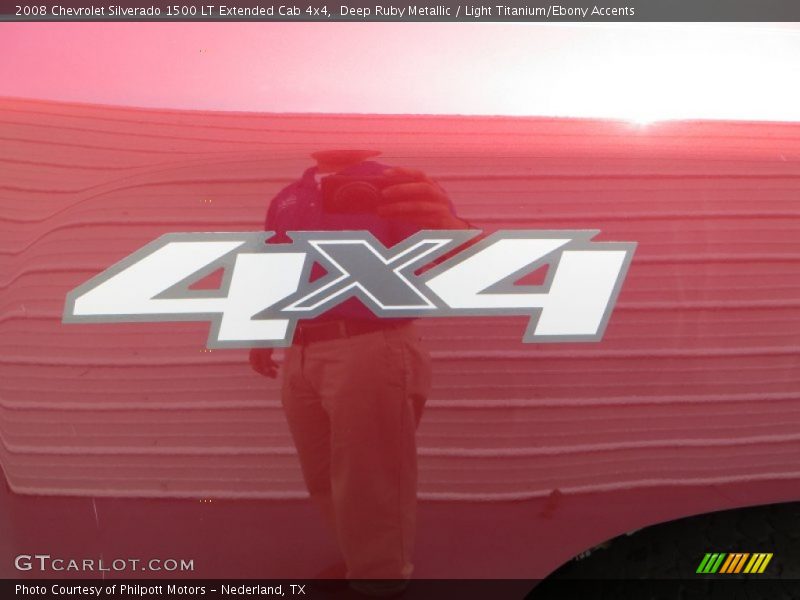 Deep Ruby Metallic / Light Titanium/Ebony Accents 2008 Chevrolet Silverado 1500 LT Extended Cab 4x4