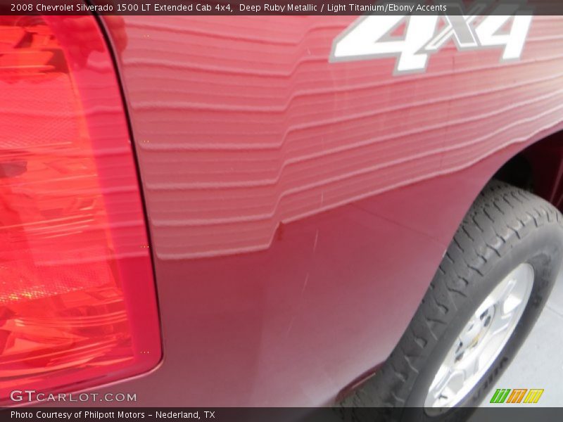 Deep Ruby Metallic / Light Titanium/Ebony Accents 2008 Chevrolet Silverado 1500 LT Extended Cab 4x4