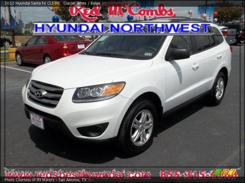 Glacier White / Beige 2012 Hyundai Santa Fe GLS V6